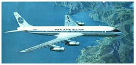 Pan Am Douglas DC 8 Jet Clipper Vintage Airplane Postcard - £18.62 GBP