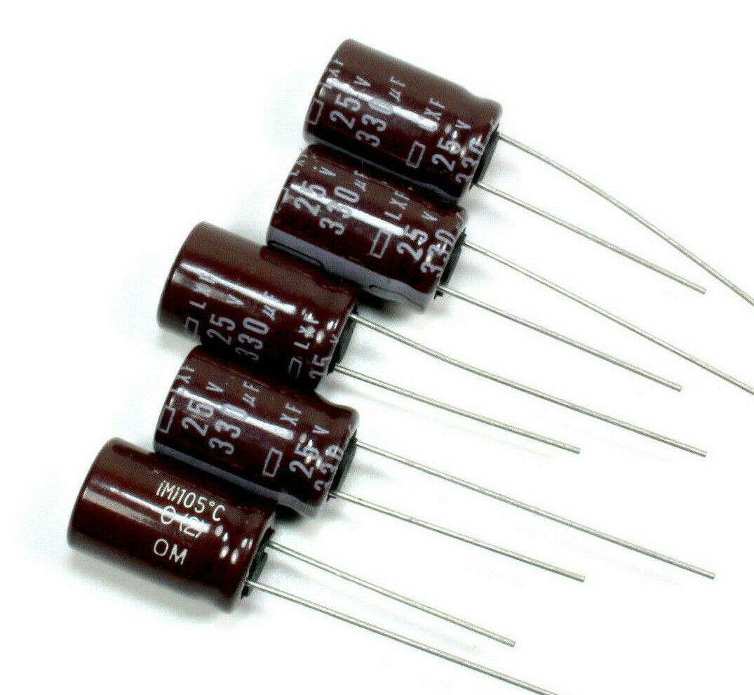 NEW 10pcs Nippon Chemi-Con LXF 330uF 25v 105c  Radial Electrolytic Capac... - $5.00