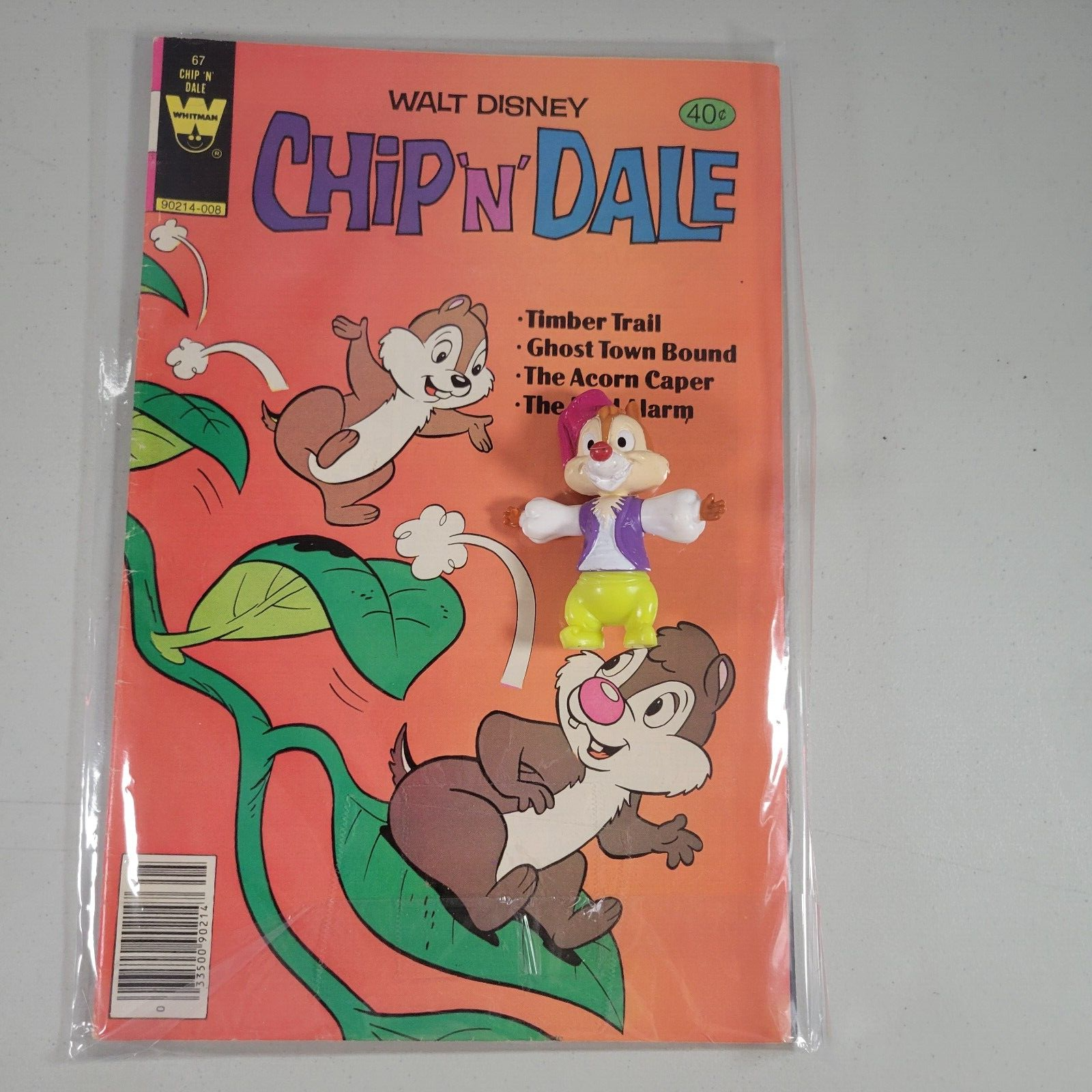 Chip N Dale Lot Figure and Comic Book #67 Dell Comics 1980 Walt Disney VTG - £7.09 GBP