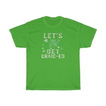 Vintage Funny St Patricks Day Shirt: Let&#39;s Get Craic-ed - £17.60 GBP+