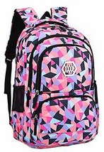 Geometric ElementaryJunior High University School Bag Backpack(2# Black,35 L) - £30.64 GBP
