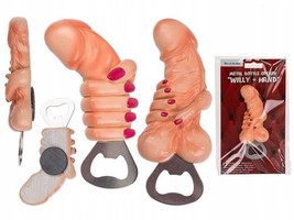 Metal Bottle Opener Willy + Hand Penis and Hand Magnet Funny Gift Themed Parties - £21.83 GBP