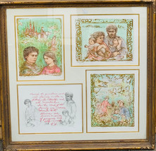 EDNA HIBEL FOUR LITHOGRAPH&#39;S ON PAPER HAND SIGNED NUMBERED CUSTOM FRAMED - $539.10