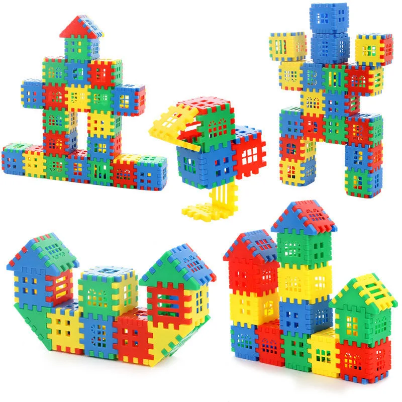 50pcs Building Blocks Baby Paradise House Spelling Puzzle Blocks City DIY Creati - £23.91 GBP