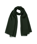 ALECHU Extra Long Fine Mulberry Silk Moss Green Body Head Neck Shawl Scarf - $255.00