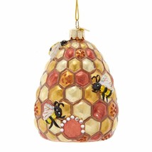 Kurt Adler Noble Gems Bee Hive Blown Glass Christmas Ornament NB1564 - £15.55 GBP