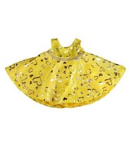 Sparkly Yellow/Silver Dress Teddy Bear Clothes Outfit Fits Most 14&quot; - 18... - £10.25 GBP