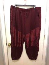 NWT Fashion Nova Game Over French Terry Jogger Womens 3X Burgundy Inseam 28&quot; - £13.51 GBP