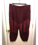 NWT Fashion Nova Game Over French Terry Jogger Womens 3X Burgundy Inseam... - £13.22 GBP