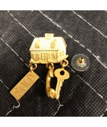 Signed JJ Vintage REALTOR HOUSE Tie Tack Home Gold Tone Jewelry - $9.90