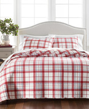 2PC Martha Stewart Collection Windowpane Yarn-Dye Flannel Twin/Twin XL Quilt Set - $219.99