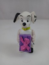 1996 McDonald&#39;s Happy Meal Toy 101 Dalmatians Disney  Dog Figure Holding Gift - £4.64 GBP