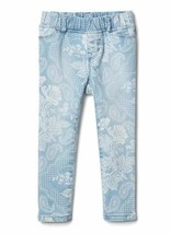 New Gap Kids Girl Paisley Bandana Blue Skinny Cotton Jeans Jeggings Pants 2 2T  - $19.99