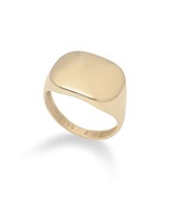 14K Solid Gold Square Signet Ring-Engravable Jewelry-Personalized Ring - €346,59 EUR