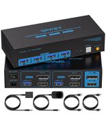 KVM Switch - Two Computers with Dual Monitors  - $75.00