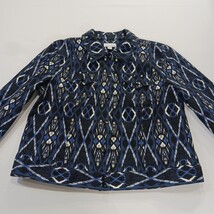 Charter Club Petite Women's Black/Blue Full Button Denim Jacket Size P/L image 10