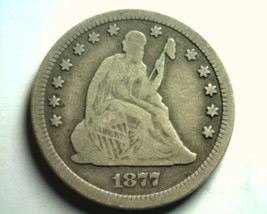 1877-CC Seated Liberty Quarter Fine / Very Fine F/VF Nice Original Bobs Coins - £111.65 GBP