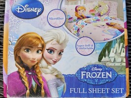 Disney Frozen Full Sheet Set 2014 Pattern &quot;Frozen Floral Breeze&quot; Kids Be... - $492.06 MXN
