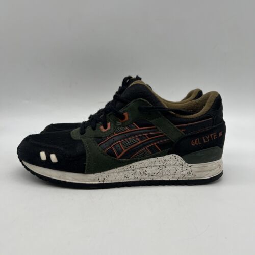 Primary image for Asics Gel Lyte 3 III H5T3N Black Green Casual Shoes Sneakers Womens 8