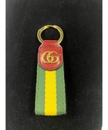 GUCCI Key ring chain Ophidia Marmont Green Yellow Double G Red Leather B... - €103,71 EUR