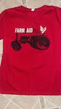Farm Aid 30 Retro   2015 Music Fest Willie Nelson Neil Shirt Red Young Tee Rare - £40.45 GBP