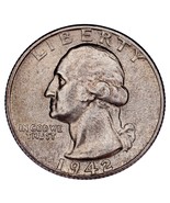1942-S 25C Washington Quarts Choix Bu, Excellent Oeil Appeal, Full Mint ... - €80,66 EUR