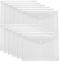 File Folders,12 Packs Plastic Envelopes Clear A5 Letter Size Waterproof ... - £14.84 GBP