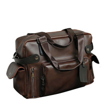 Vintage Men Handbag Crazy Horse Leather Men&#39;s Business Briefcase Brand Shoulder  - £61.51 GBP