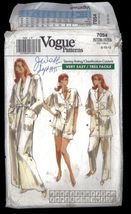 VOGUE Pattern No # 7054 * MISSES LONG &amp; HALF SIZE ROBE, TOP, PANTS 8-10-... - $9.65