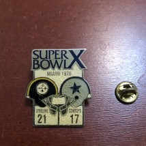 Pittsburgh Steelers Super Bowl X Lapel Pin 1976 SB 10 COLLECTORS PIN COW... - $18.61