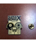 Pittsburgh Steelers Super Bowl X Lapel Pin 1976 SB 10 COLLECTORS PIN COW... - $25.53 CAD