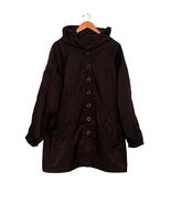 Avenue Womens Black Raincoat Size 22 24 Pockets Large Snap Closure Hip L... - $22.77