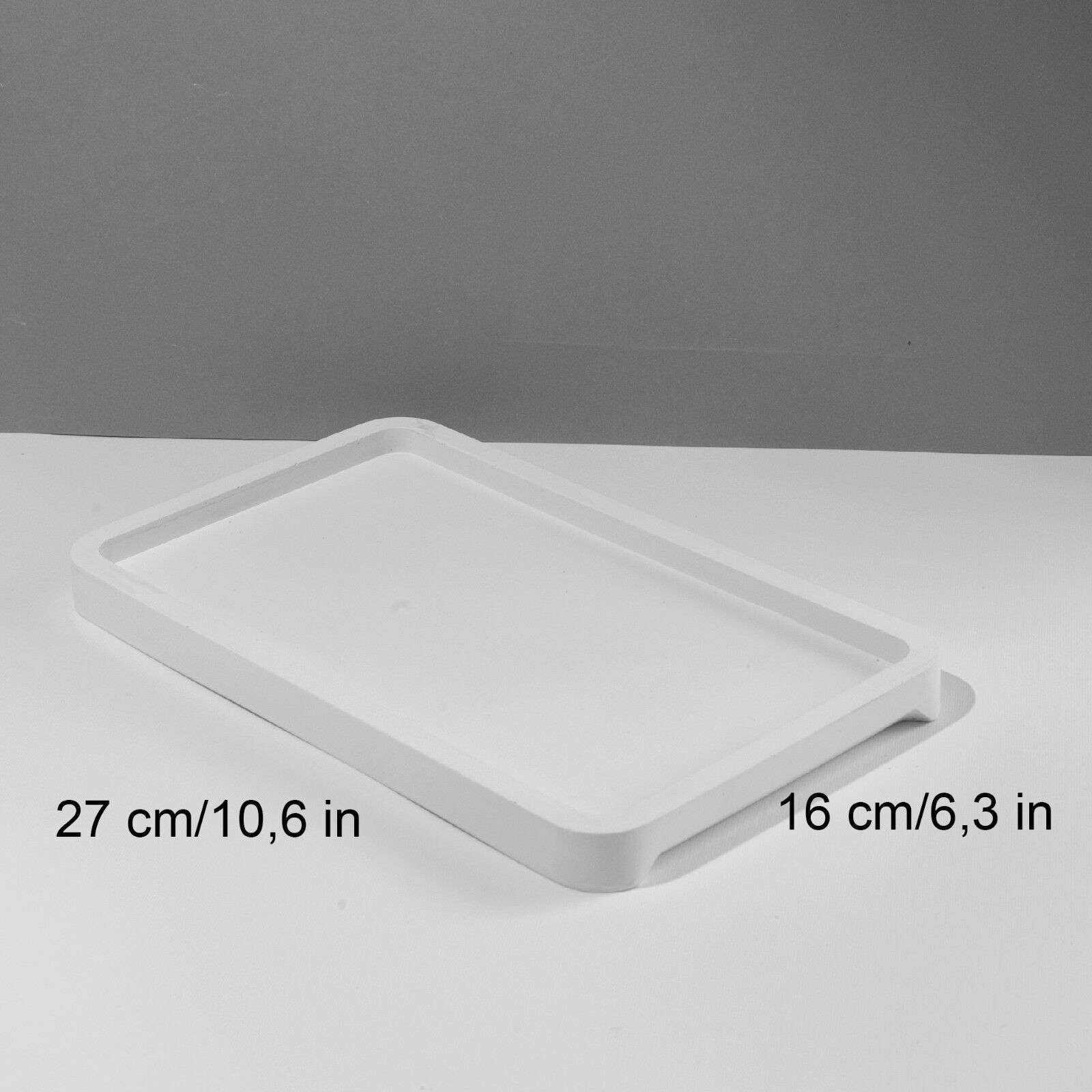 Concrete Tray, Office Decor, Plaster Tray, Minimalist Tray, Product Phot... - $49.47