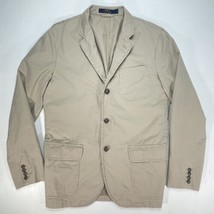 Polo Ralph Lauren Blazer Mens 44L Khaki Unstructured Cotton Unlined Safa... - £84.71 GBP