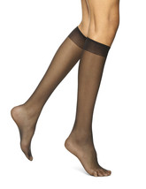 No Nonsense Women&#39;s Knee High Pantyhose with, Midnight Black, Size One Size - £7.77 GBP