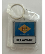 Delaware State Flag Key Chain 2 Sided Key Ring - £3.95 GBP