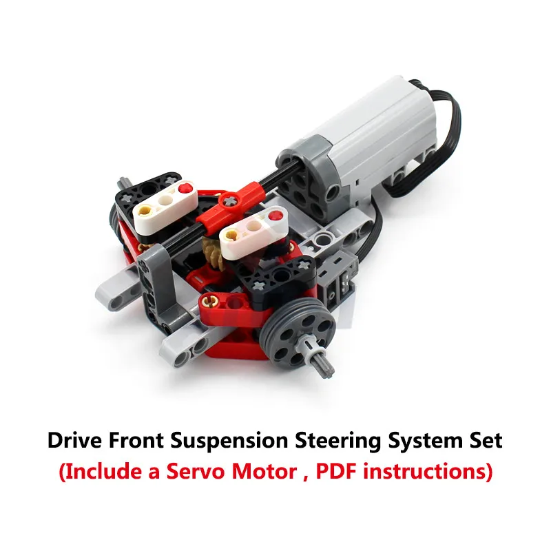 MOC High-Tech Car Drive Front Suspension Steering System Set Compatible Power - £10.94 GBP+