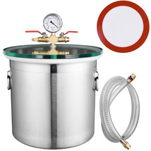 5 Gallon Stainless Steel Vacuum Chamber Kit Urethanes Silicones Degassing - £152.80 GBP