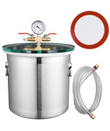 5 Gallon Stainless Steel Vacuum Chamber Kit Urethanes Silicones Degassing - £145.75 GBP