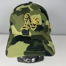 Oakland A&#39;s New Era 2022 Armed Forces Day On-Field 59FIFTY Fitted Hat-Camo S/M - £19.46 GBP