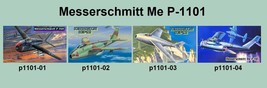 4 Different Messerschmitt Me P-1101 Warplane Magnets - $100.00