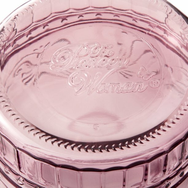 Pioneer Woman CASSIE ~ Rose Embossed Glass ~ Jar/Canister ~ Large ~ 6.25" x 8" Item image 6