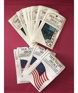 Vtg Lot Of 20 Nevada &amp; US Flag True-to-Life Decal Logo Stickers Classic ... - £26.47 GBP