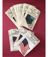 Vtg Lot Of 20 Nevada &amp; US Flag True-to-Life Decal Logo Stickers Classic ... - $33.65