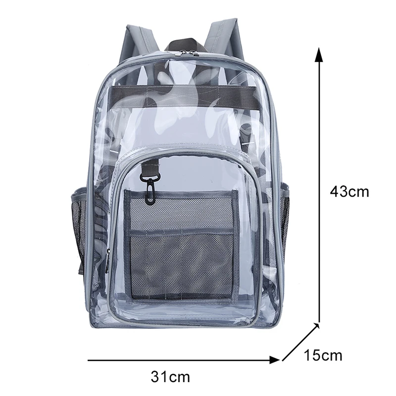 Preppy Style Women Multi Layers Rucksack Casual Clear Large Capacity Cute Clear  - £58.77 GBP