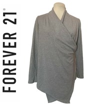 Forever 21 Waterfall Open Front Sweater, Size SP, Gray, Long Sleeve - £11.67 GBP