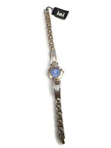 Lei Two-Toned Blue Dial Watch LEIL2656 Self-Adjustable Links Needs Battery - $20.03