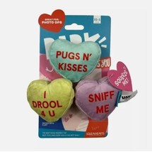 BARK Box &quot;I Chews You&quot; 3 pcs Conversation Hearts Dog Toy - $18.50