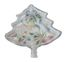 Christmas Tree Shaped Candy Dish Serving Appetizers Chips Mints 7.5” Hol... - $18.14