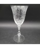 Vintage c.1934-58 Cambridge Rose Point Wildflower Clear Water Wine Goble... - $27.00 CAD